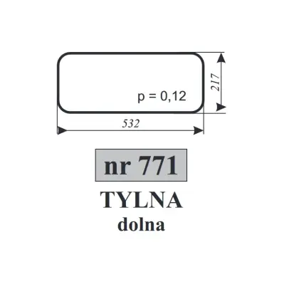 Szyba tylna dolna MF 14925
