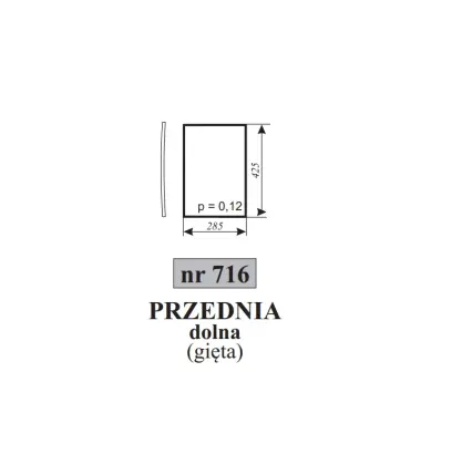 Szyba przednia dolna gięta do Pronar 320A 15138
