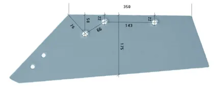 Lemiesz pług RabeWerk lewy 50HRC 15147