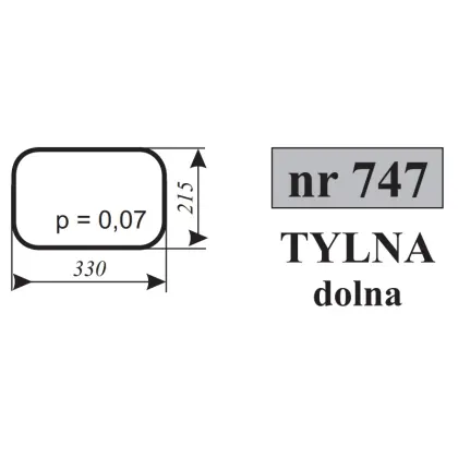 Szyba tylna dolna do Fortschritt ZT 323A 15490