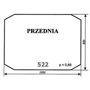 Szyba przednia spychacz gąsienicowy rumuński 15568