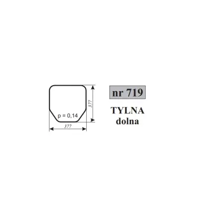 Szyba tylna dolna do Pronar 320A MTZ320 15593