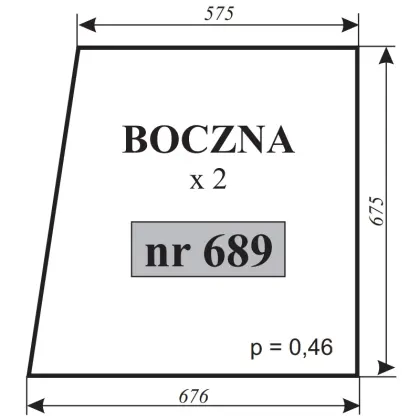 Szyba boczna C-330 TUR 15763