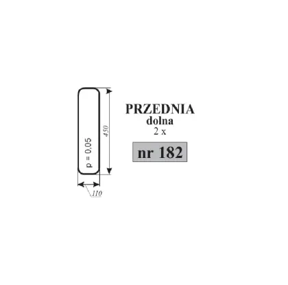 Szyba przednia dolna C-330 Osiny 15897