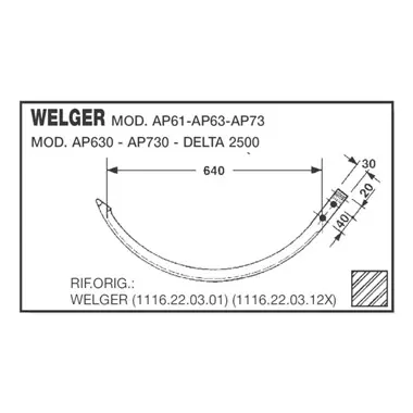 Igła prasy Welger AP61, AP63, AP73, AP630, AP730, Delta2500 16725