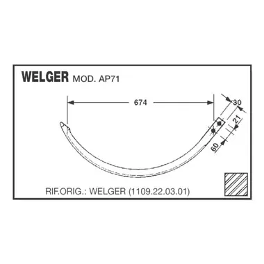 Igła prasy Welger AP71 16726