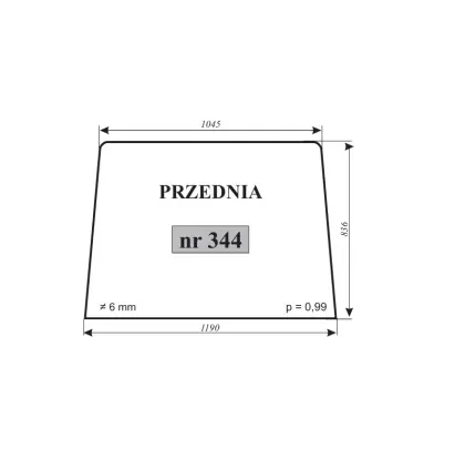 Szyba przednia do Ursus 1634 17131