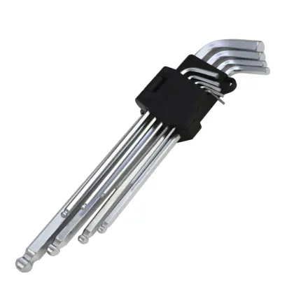 Komplet zestaw kluczy imbusowych 9 elementów 1.5-10mm długie 22cm 18420