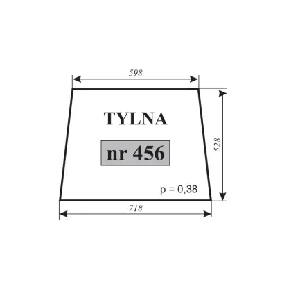 Szyba tylna do Ursus 3502 Ogrodnik NT 19241