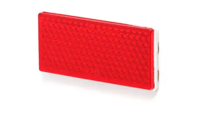 Odblask czerwony prostokątny przyklejany 105x48mm 19358