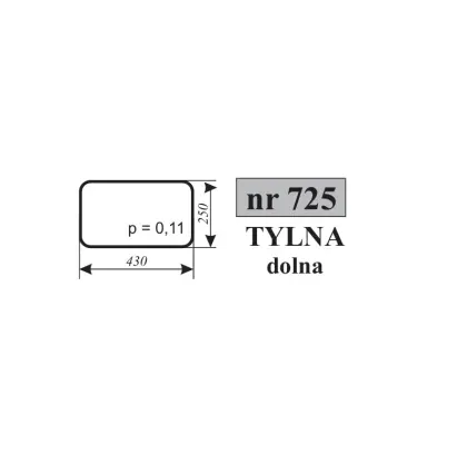 Szyba tylna dolna do Pronar 82TSA 1025 19583