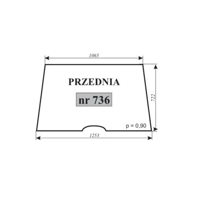 Szyba przednia do Ursus 5314, 6014, 4514 19584