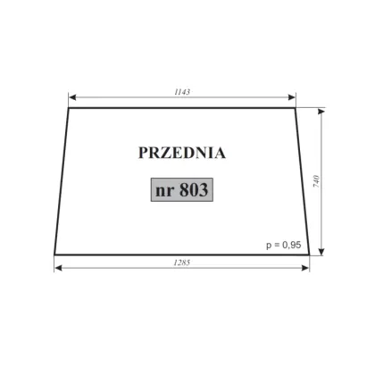 Szyba przednia do kabiny MTZ Szyszka 20699