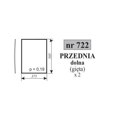 Szyba przednia dolna do Pronar 82A, 82SA, 82TSA, 1025A, 1221A 20733