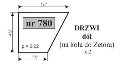 Szyba drzwi dół do Ursus C-360 kabina Naglak 20734