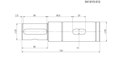 Wałek 120 mm do kombajnu buraczanego Neptun 23055