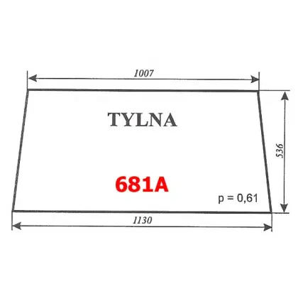 Szyba tylna do C-360 Henmar 23677