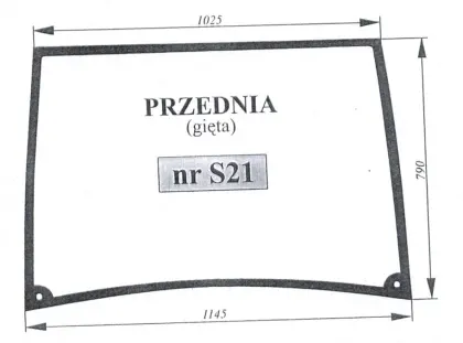 Szyba przednia do Zetor Major 935525 23686