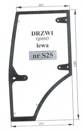 Szyba drzwi lewa do Zetor Major 23690