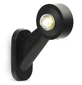 Lampa obrysowa kątowa przednio-tylna W21.7 12/24V biało-czerwona LED 12V/24V wodoodporna IP66/68 lewa 24206