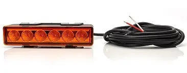 Lampa ostrzegawcza pilot, kogut płaska żółta 7 programów W117 LED 12/24V uniwersalny wodoodporny z przewodem 24217