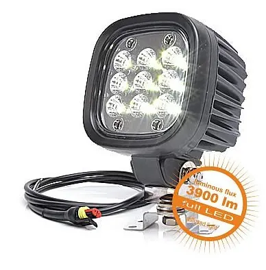 Lampa robocza LED 12/24V 3900lm wodoodporna z złączem Superseal i przewodem 24575