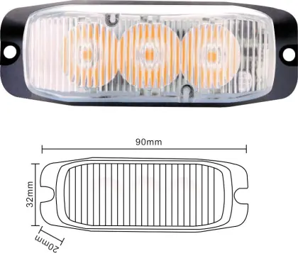 Lampa ostrzegawcza żółta 25877