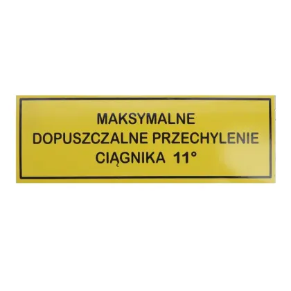 Emblemat przechylenie 11 stopni 26433