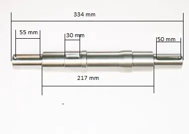 Wałek II FI-30mm wpust 8/10/8 rozrzutnik obornika Rolmus 26663