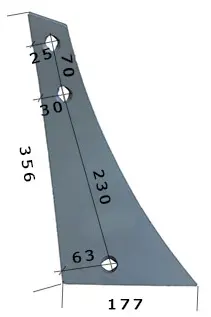 Pierś odkładnicy pługa Niemeyer prawa 26803
