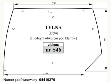 Szyba tylna Deutz-Fahr 04419379 do Agro-Prima 27425
