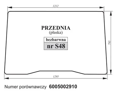 Szyba przednia Renault bezbarwna 6005002910 27427