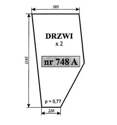 Szyba drzwi Fortschritt ZT 323-A 27862