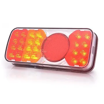 Lampa tylna zespolona diodowa W66L lewa, kierunkowskaz, pozycja, stop, przeciwmgłowe 12/24V 27899