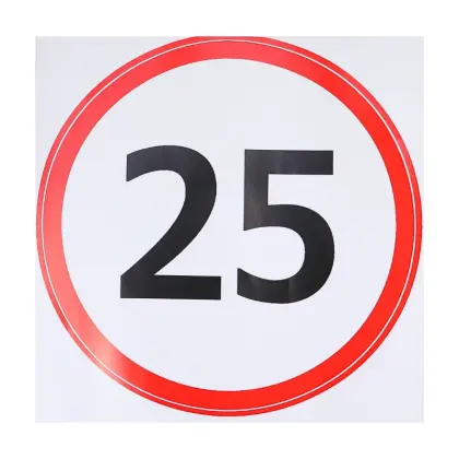 Naklejka ograniczenie prędkości 25 KM/H 28529