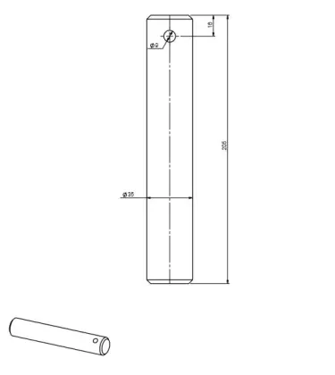 Wałek III ładowacz Cyklop Rolmus 30022